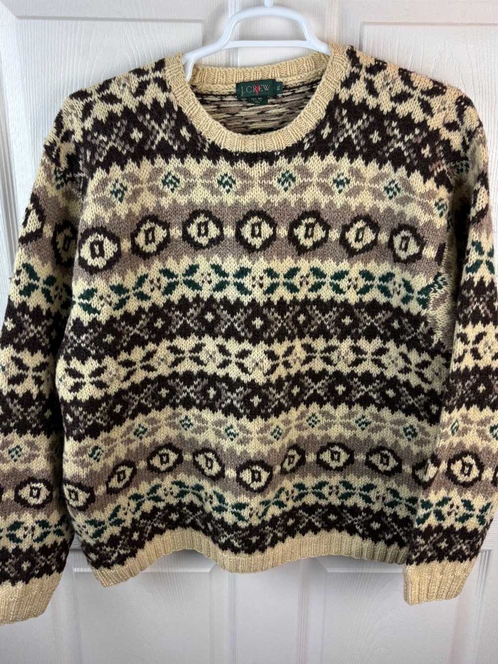 J.Crew Oarsman Wool Pullover Fair Isle Nordic Sweater